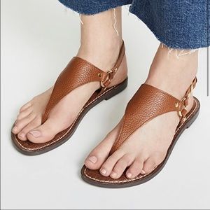 Sam Edelman Greta Thong Sandals Saddle
Brown Size 6 1/2 Flat